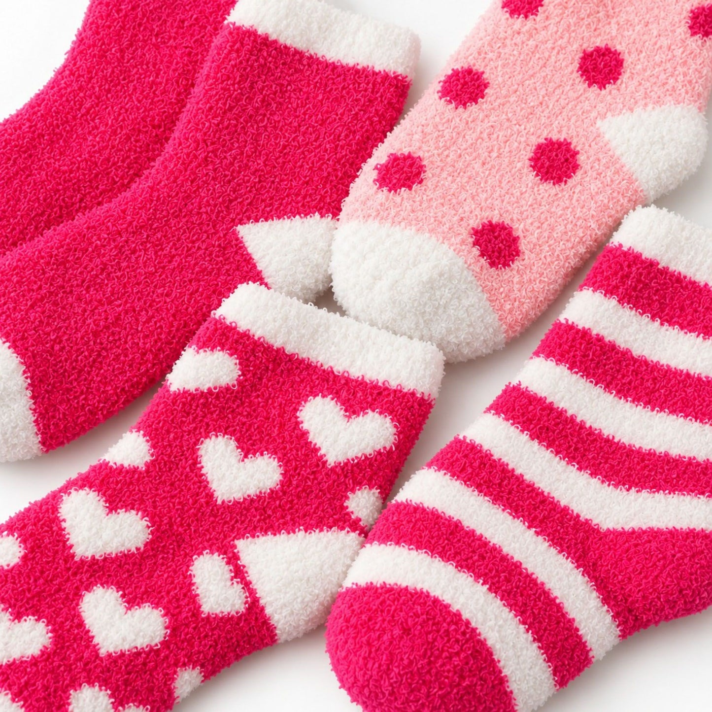 Fuzzy Crew Socks 4-Pair Set US 5-10.5 US 5-10.5
