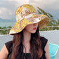 Women's 2-in-1 Double-Sided Bucket Hat with Floral & Solid Design