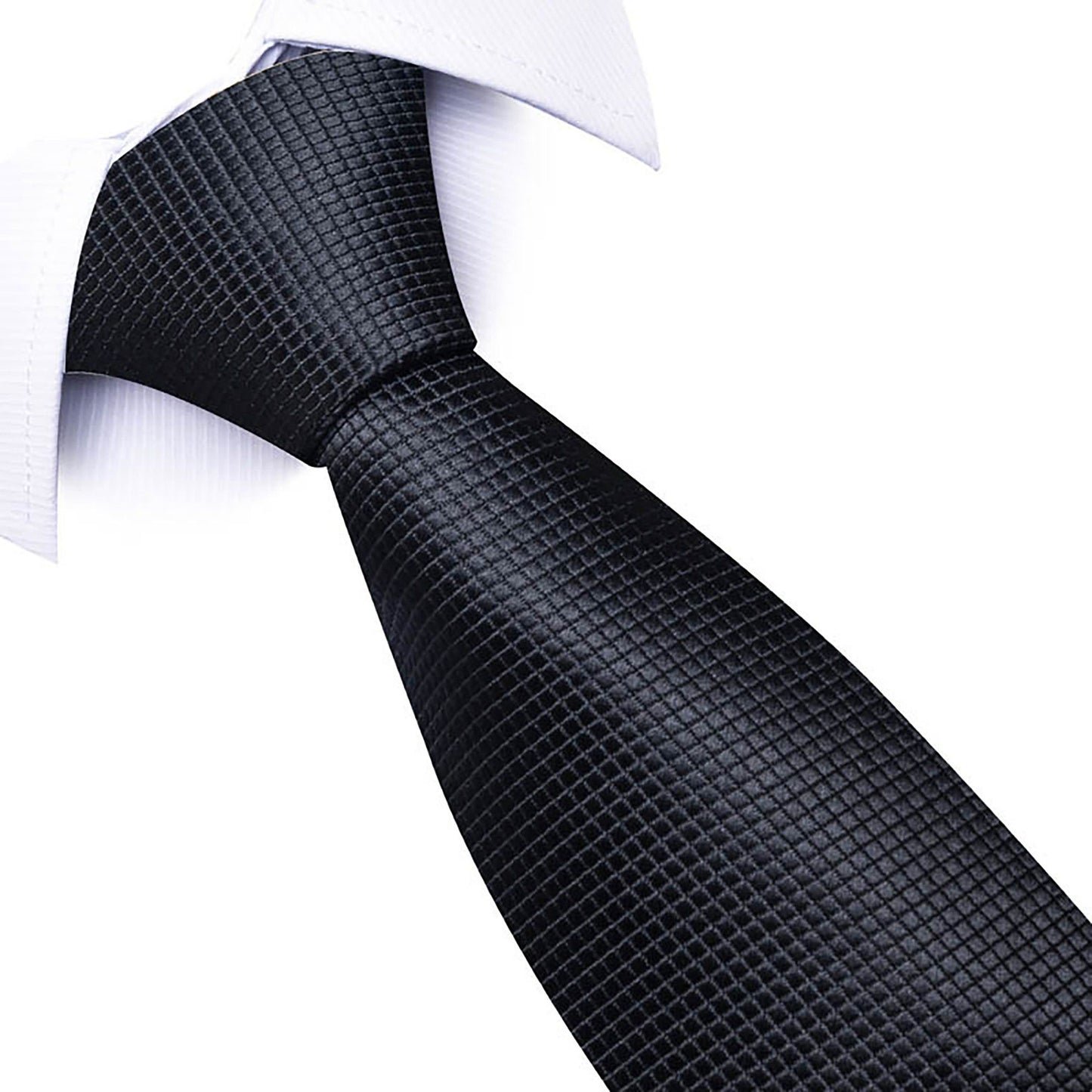 Men's Micro Dot Texture Tie Fine Woven Pattern Necktie Subtle Solid Look 57 Inch Length 3.1 Inch Width Formal Business Accessory