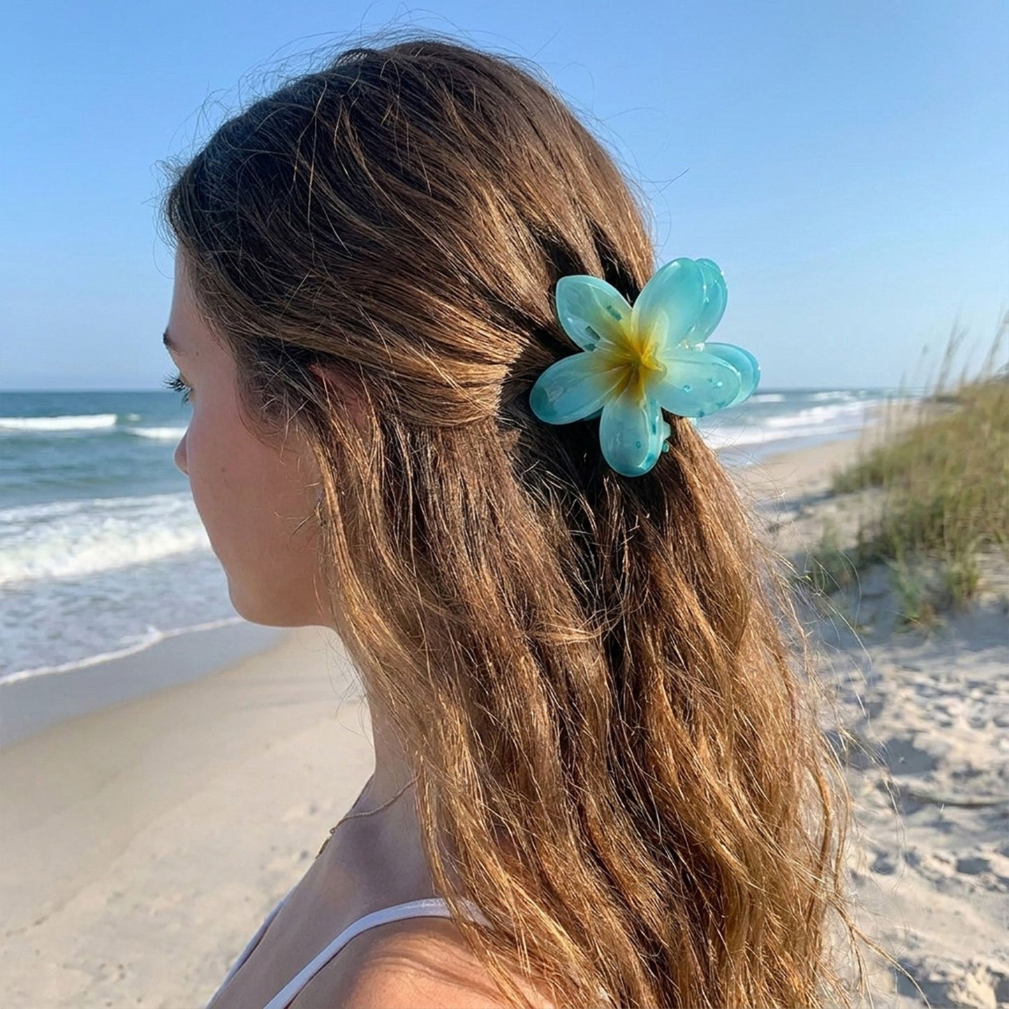 Flower Hair Clips Set 6 Pack Colorful Floral Claw Clips Small Hair Accessories
