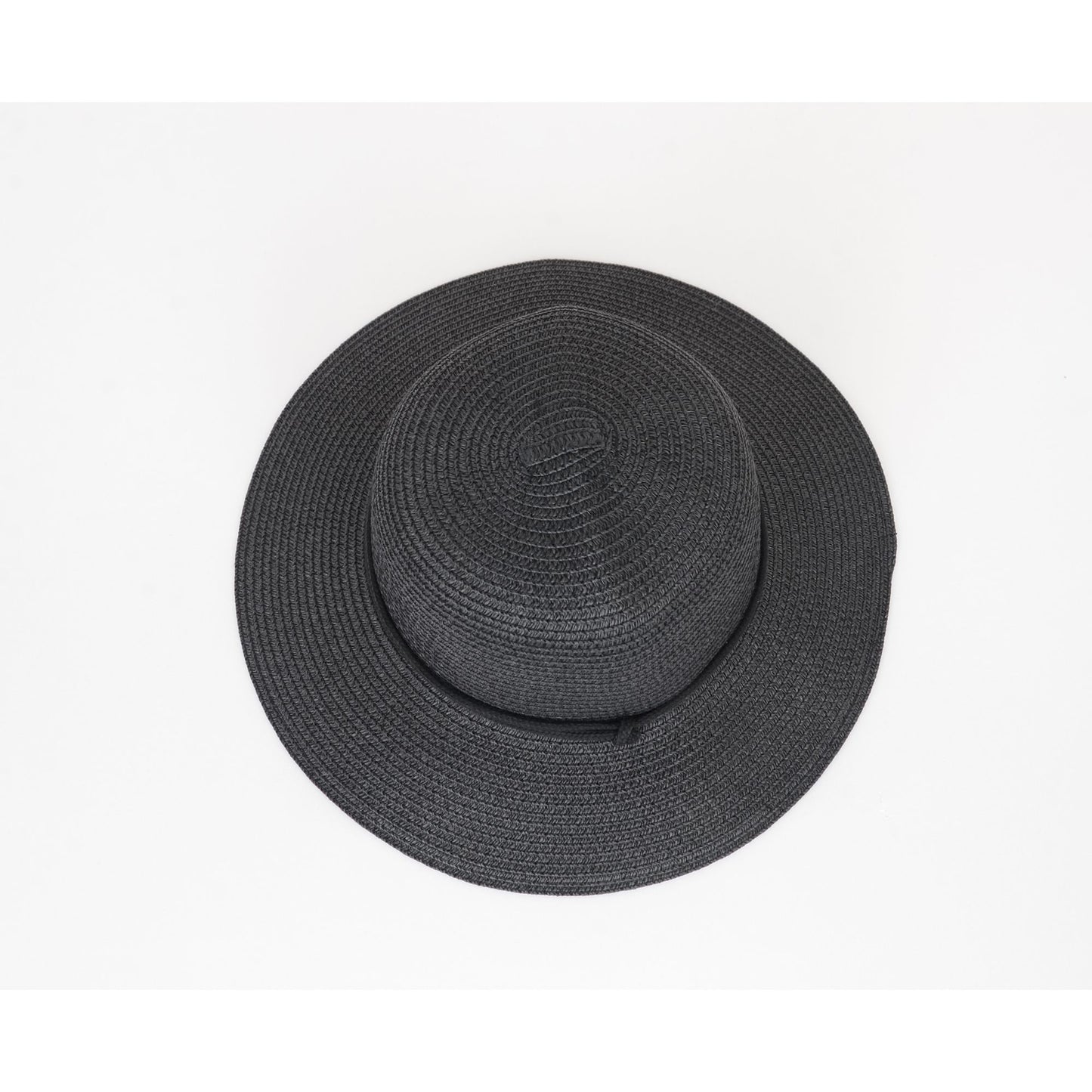 Wide Brim Straw Sun Hat with Chin Strap and Black Cord Detail for Outdoor Protection and Stylish Shade
