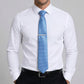 Men's Jacquard Woven Tie Set with Pocket Square Cufflinks and Tie Clip