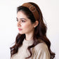 2pcs Textured Fabric Headband with Oversized Ring Accent 6.3x4.7x1.2in