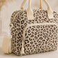Printed Corduroy Lunch Bag with Adjustable Shoulder Strap