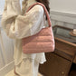 Quilted Mini Handbag - Compact Puffy Top-Handle Bag for Casual Daily & Stylish Outings