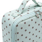 Polka Dot Travel Makeup Case with Dividers and Mirror