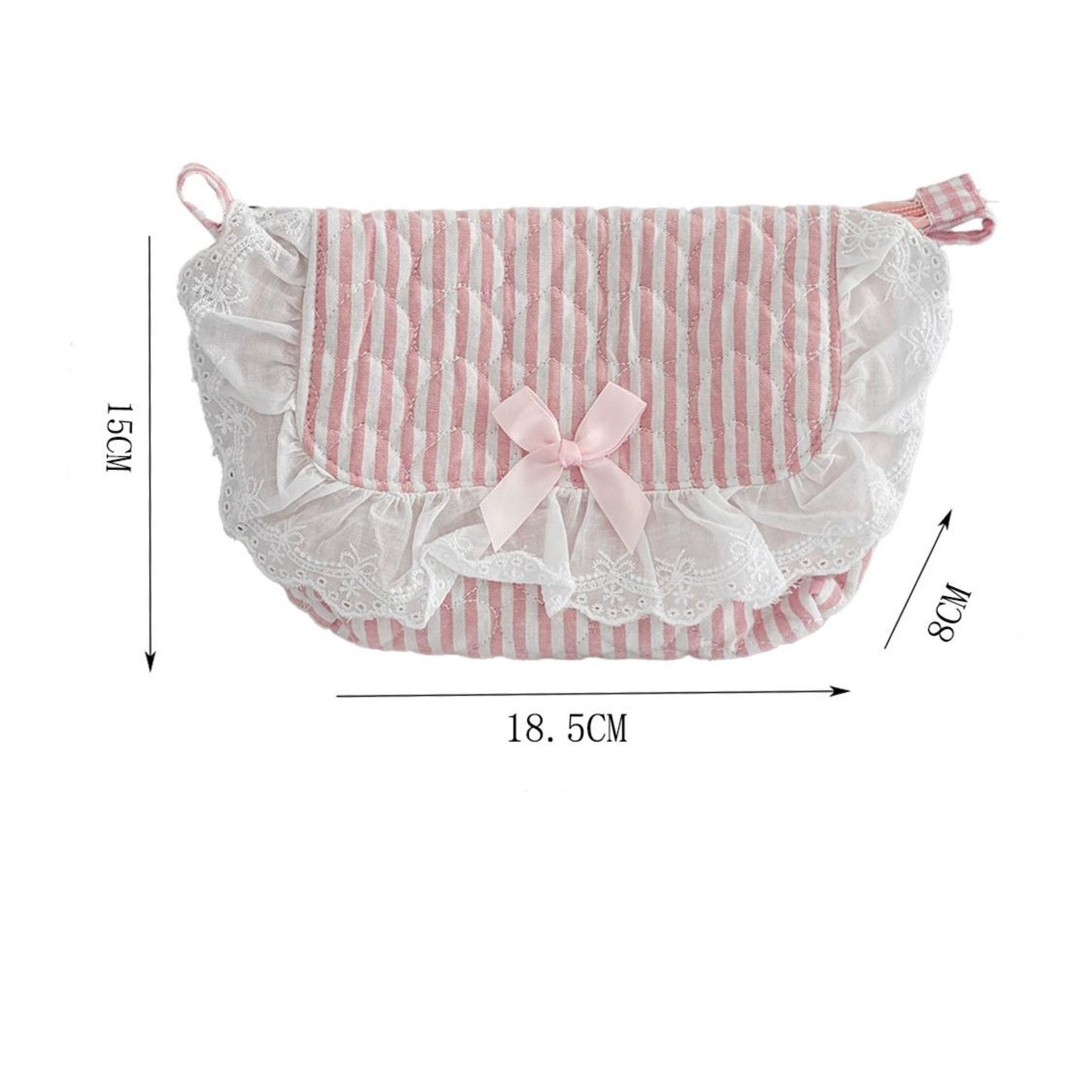 Cotton Crossbody Bag with Zipper Closure and Interior Pocket