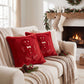 Christmas Gingerbread Throw Pillow Cover Plush Decorative Cushion Cover for Sofa Bed