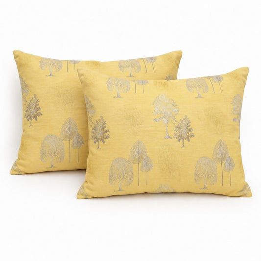 2-Piece Cotton Pillowcases with Elegant Tree Print Design for Bedroom, Soft and Comfortable Bedding Set 20x26in