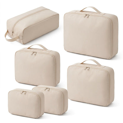 Travel Packing Cube Set with Zipper Closure Storage Bags Lightweight Organizer Luggage Set Multi Size