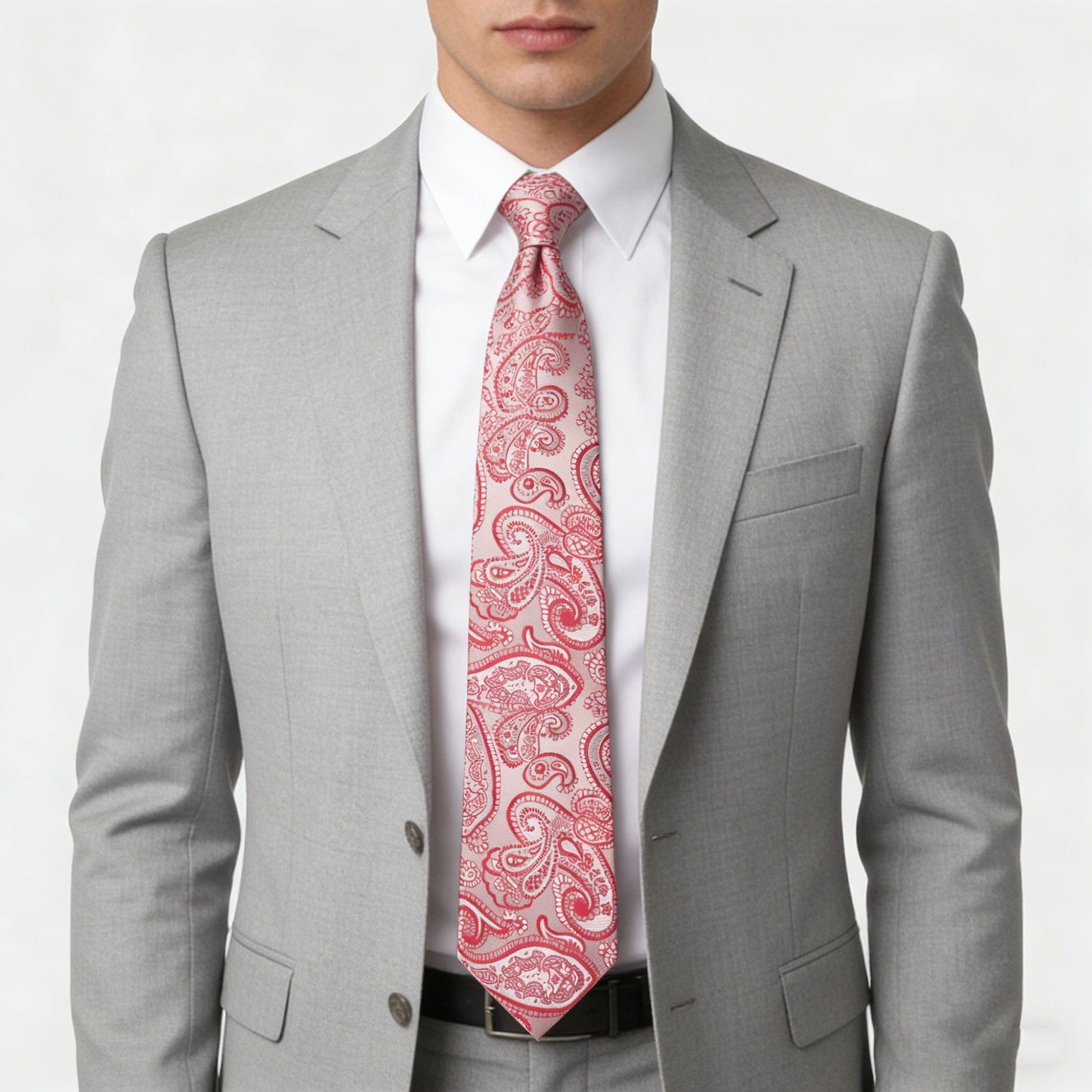 Men's Paisley Polyester Filament Tie - Formal/Casual Necktie for Weddings, Events & Stylish Daily Wear
