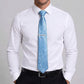 Men's Paisley Floral Tie Gift Set with Matching Pocket Square Cufflinks and Silver Tie Clip