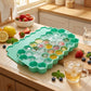 2-Piece Honeycomb Ice Cube Tray - 37-Grid Flexible Mold with Spill-Resistant Lid