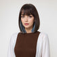 Straight Bob Wig with Bangs for Women Heat-Resistant Synthetic Natural-Looking Short Bob Style Ideal for Daily Wear