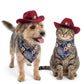 Pet Bandana Scarf Floral Pattern with Hat Accessory for Dogs and Cats