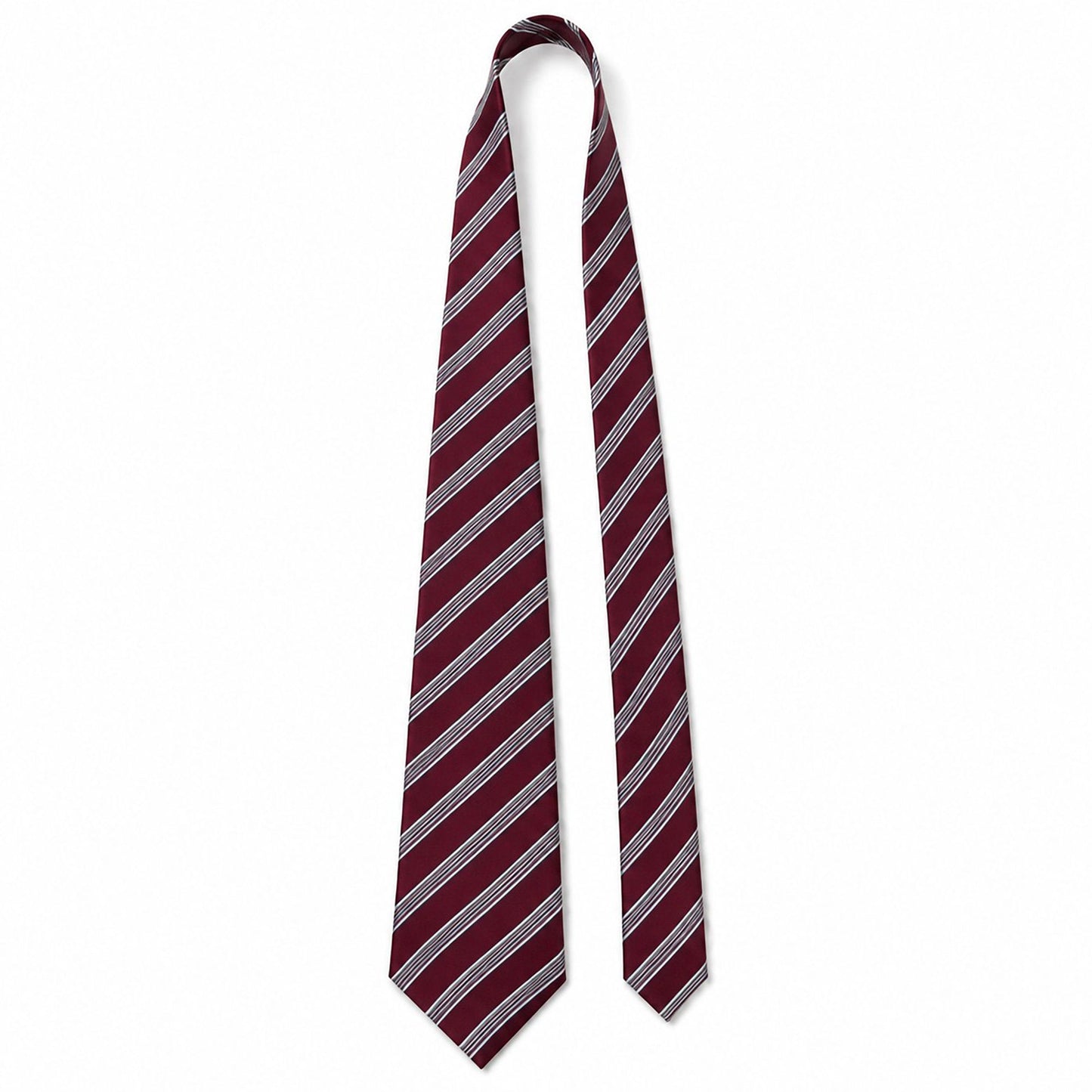 Striped Long Necktie for School Uniform and Waist Belt Styling