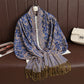Jacquard Paisley Shawl Scarf with Elegant Fringe Hem 71¡Á27.5 Inches