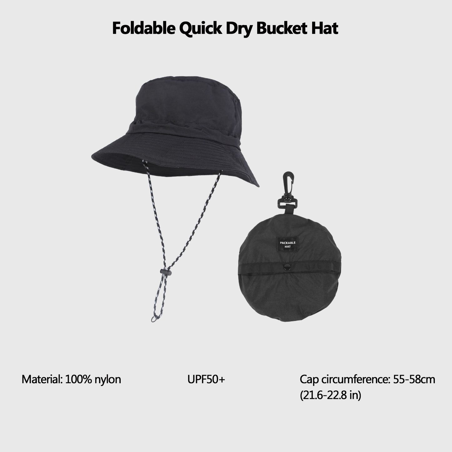 Women's Foldable Quick - Dry Bucket Hat with UPF50+ Protection