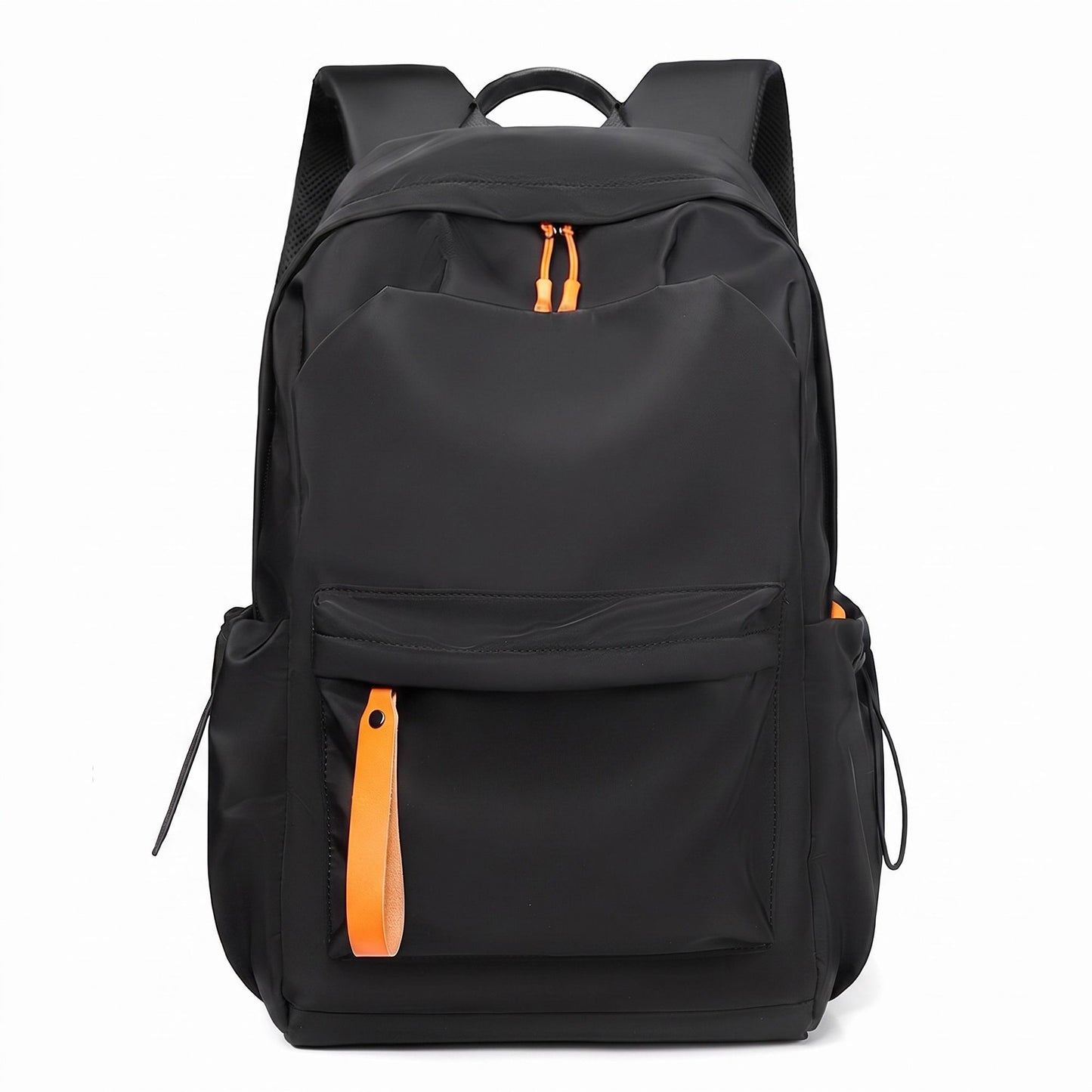 Everyday Backpack with Front Zip Pocket Side Pockets Adjustable Straps Top Hle
