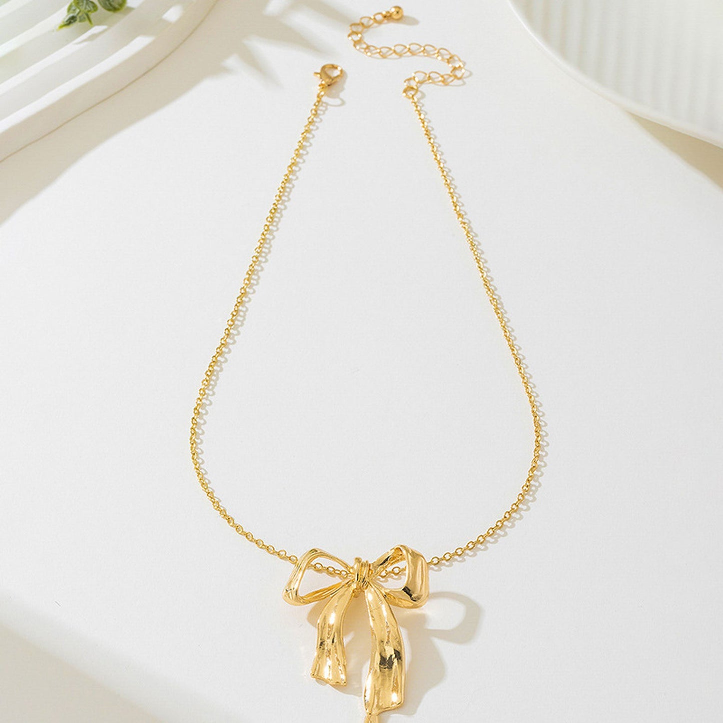 Women's Bow - Shaped Pendant Necklace
