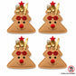 4pk Christmas Tree Santa Silverware Holders