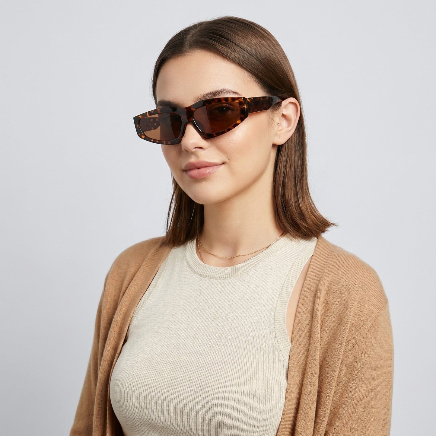 Cat Eye Sunglasses with Stylish Frame and Trendy Lenses