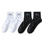 Soft Cotton Ankle Socks with Bow Embroidery Polka Dot Design 4 Pairs
