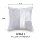 2 Pack Striped Textured Throw Pillow Covers 18 x 18 Inch for Couch Sofa and Bed
