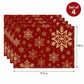 Christmas Placemats Set of 4 Red Holiday Table Mats 11.8 x 17.7in