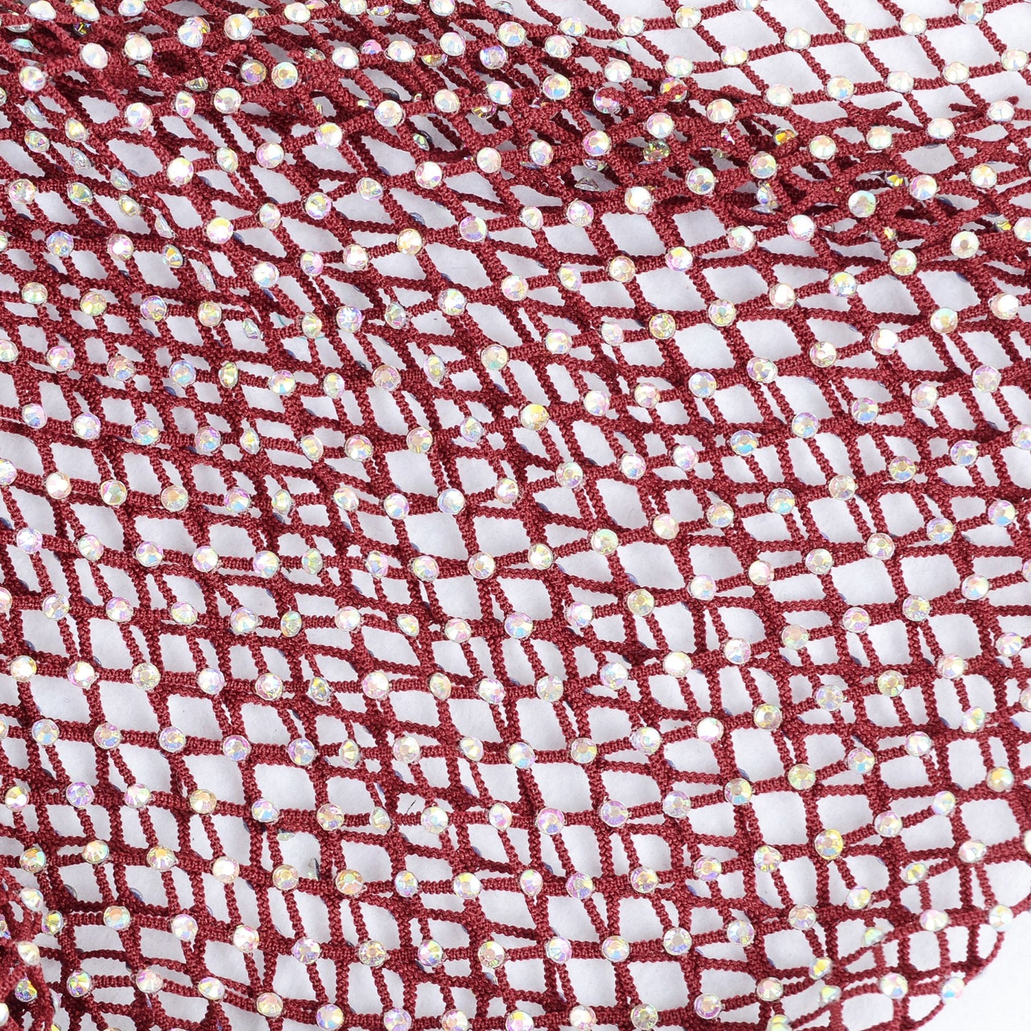 Rhinestone Mesh Head Wrap Sparkle Tie Back Hair Scarf