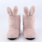 Fuzzy Bunny Slipper Boots
