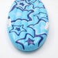 Star Print Inflatable Pool Float with Handles and Full-Length Lounge Design
