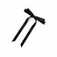 Long Ribbon Bow Hair Clip with Sleek Streamer Tails and Elegant Minimalist Design