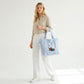 Polka Dot Tote Bag Shoulder Bag with Interior Zipper Pocket