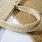 Woven Tote Bag with Fringe Detail and Shoulder Handles
