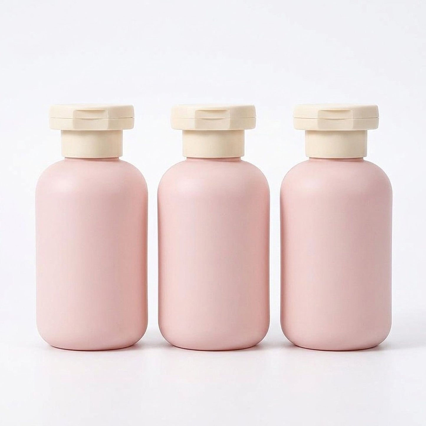 4 Piece Travel Toiletry Bottle Set with Zippered Pouch