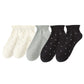 5 Pairs Women¡¯s Ankle Socks Soft Ribbed Top with Small Polka Dot Pattern for Loafers Ballet Flats or Sneakers