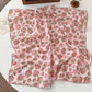 Floral Print Lightweight Square Scarf Soft Fashion Neck Hair Wrap