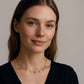 Women's Dainty Gemstone Charm Necklace with Mini Dangling Crystal Accents and Delicate Chain for Elegant Everyday Styling