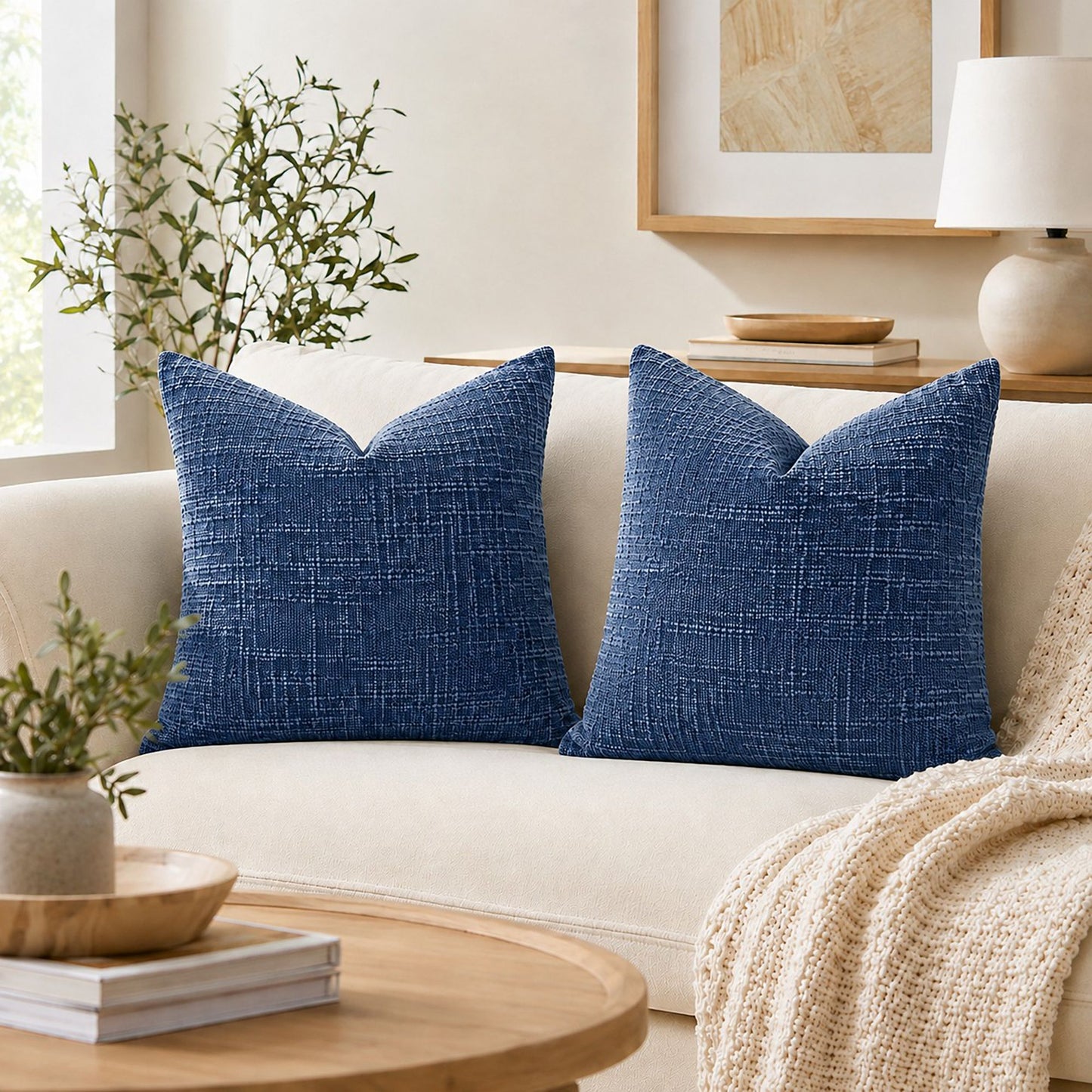 Textured Geometric Decorative Throw Pillow Cover Soft Accent Cushion Cover for Sofa Bed
