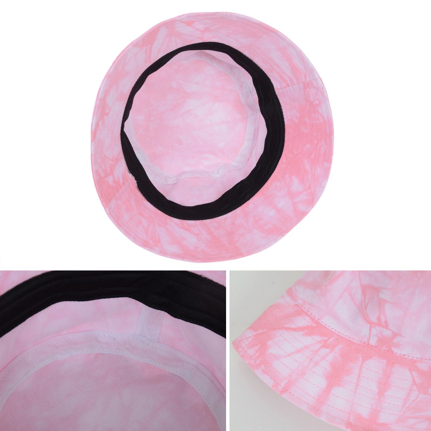 Summer Fisherman Hat Outdoor Travel Tie Dye Bucket Hat with Wide Brim Casual Sun Protection