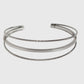 Women's Geometric Layered Cuff Bracelet - Chunky & Chain Mixed Open Bangle for Minimalist Modern Styling