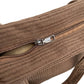 Corduroy Tote Bag Large Capacity Shoulder Bag with Front Pocket and Zipper Closure
