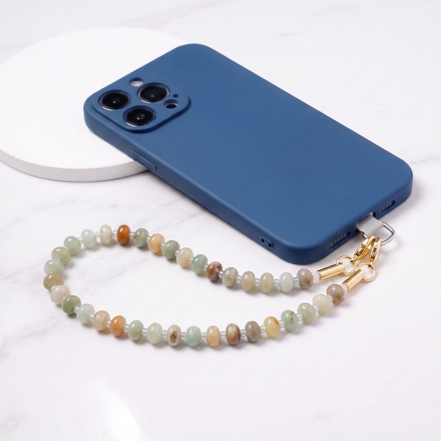 Beaded Phone Wrist Strap with Removable Clasps