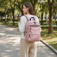 Multi-Pocket Commuter Backpack with Padded Shoulder Straps and Dual Side Pockets