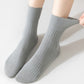 Ribbed Crew Socks with Elasticized Top Cuff for Swollen Feet Non-Binding Comfortable Fit 3-Pack