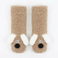 Fuzzy Dog Slipper Socks with 3D Ears US 5-10.5