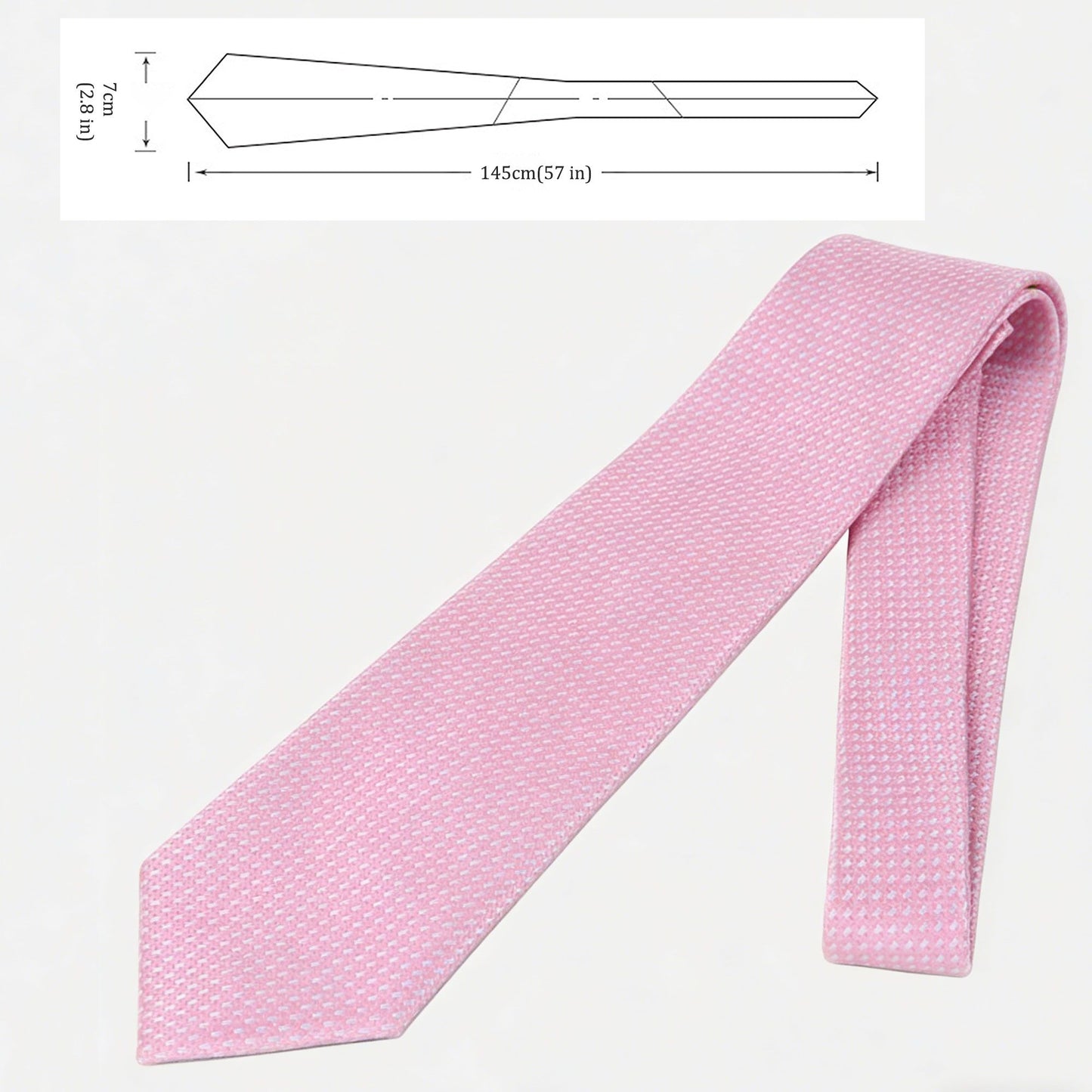 Men's Textured Polyester Tie - Formal Necktie for Business, Weddings & Holiday Events