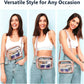 Clear Stadium Crossbody Bag with Front Pocket, Zipper Closure and Adjustable Removable Shoulder Strap