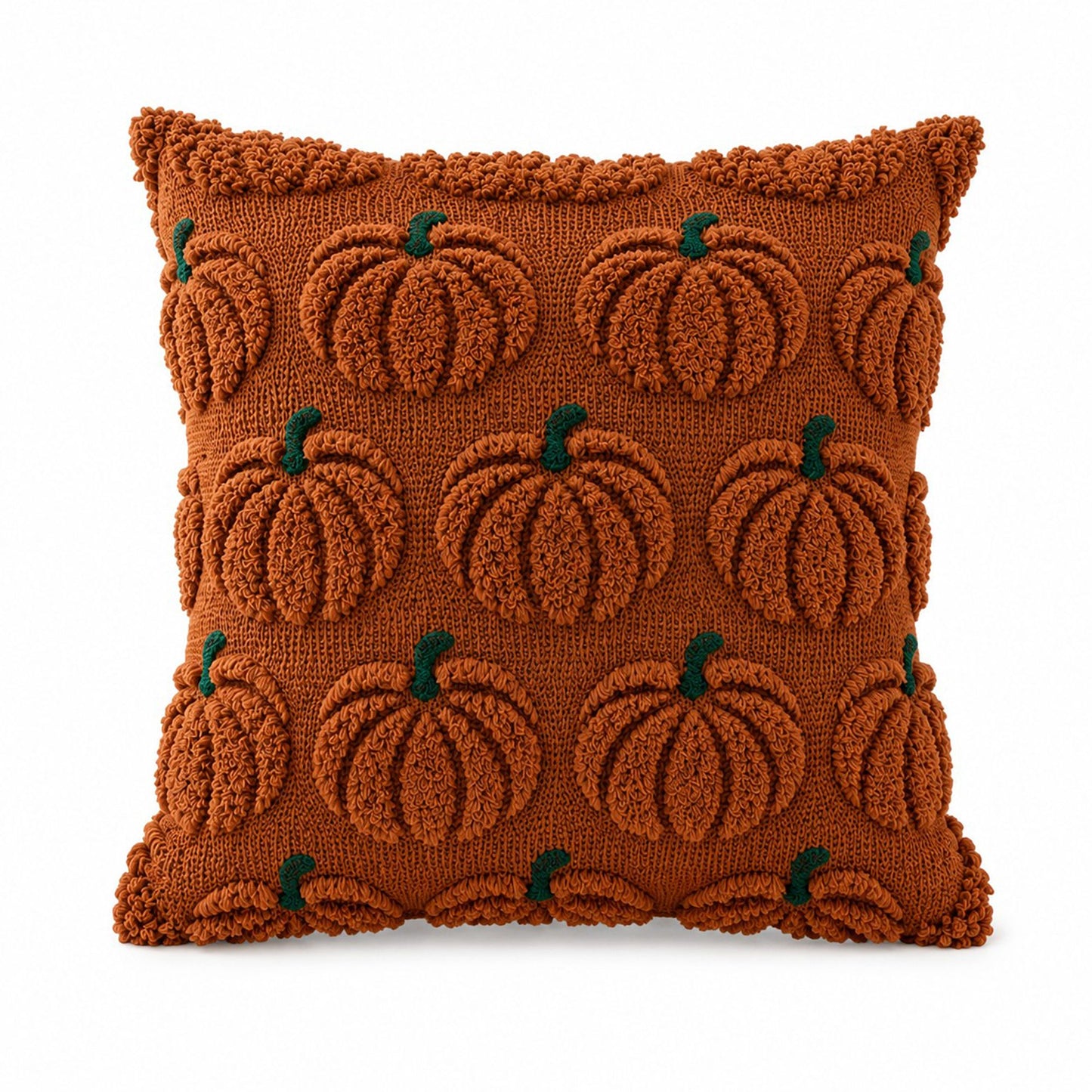 Textured Pumpkin Decorative Throw Pillow Cover for Sofa Bed Chair Fall Decor